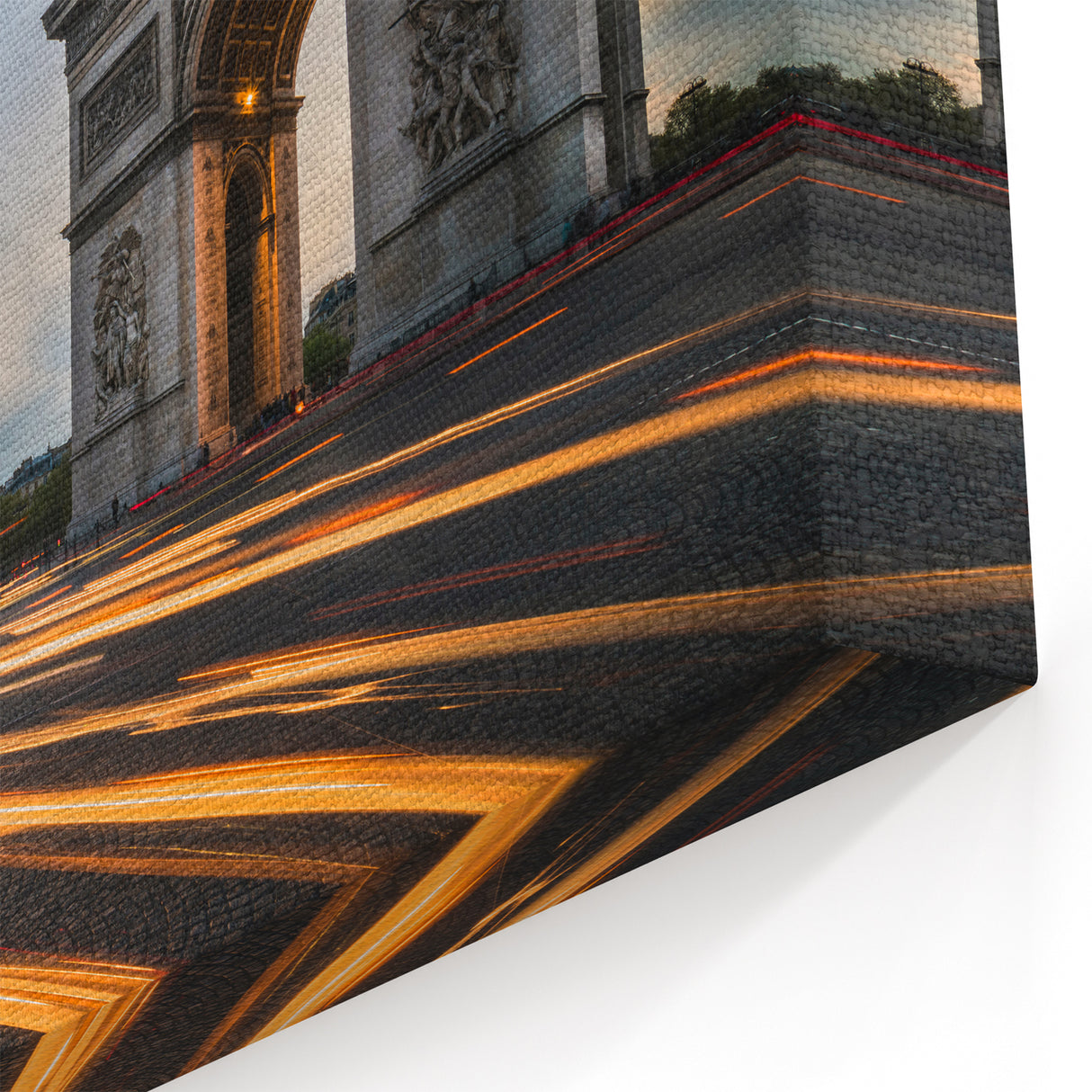 Paris Photography - Arc de Triomphe at Dusk with Light Trails