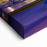 Paris Canvas Prints - Louvre Pyramid at Night with Stunning Blue Sky