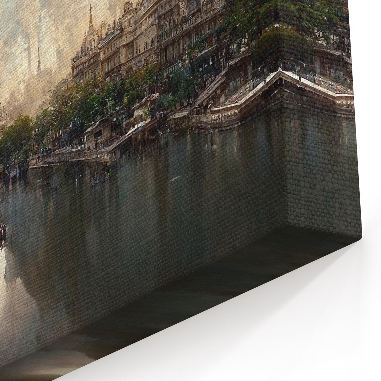 Paris Wall Art - Surreal Eiffel Tower Cityscape with Reflections