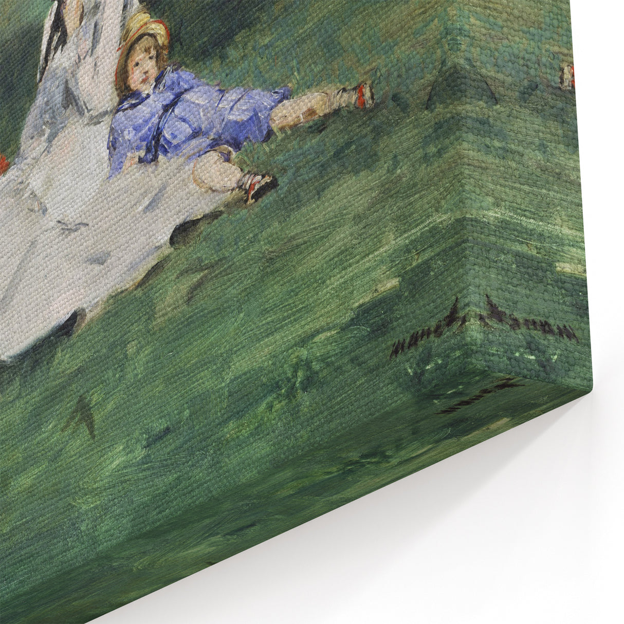 Édouard Manet Prints - Elegant French Garden Scene from Impressionist Era