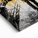 French Wall Decor - Eiffel Tower Street Scene in Gold and Black Tones