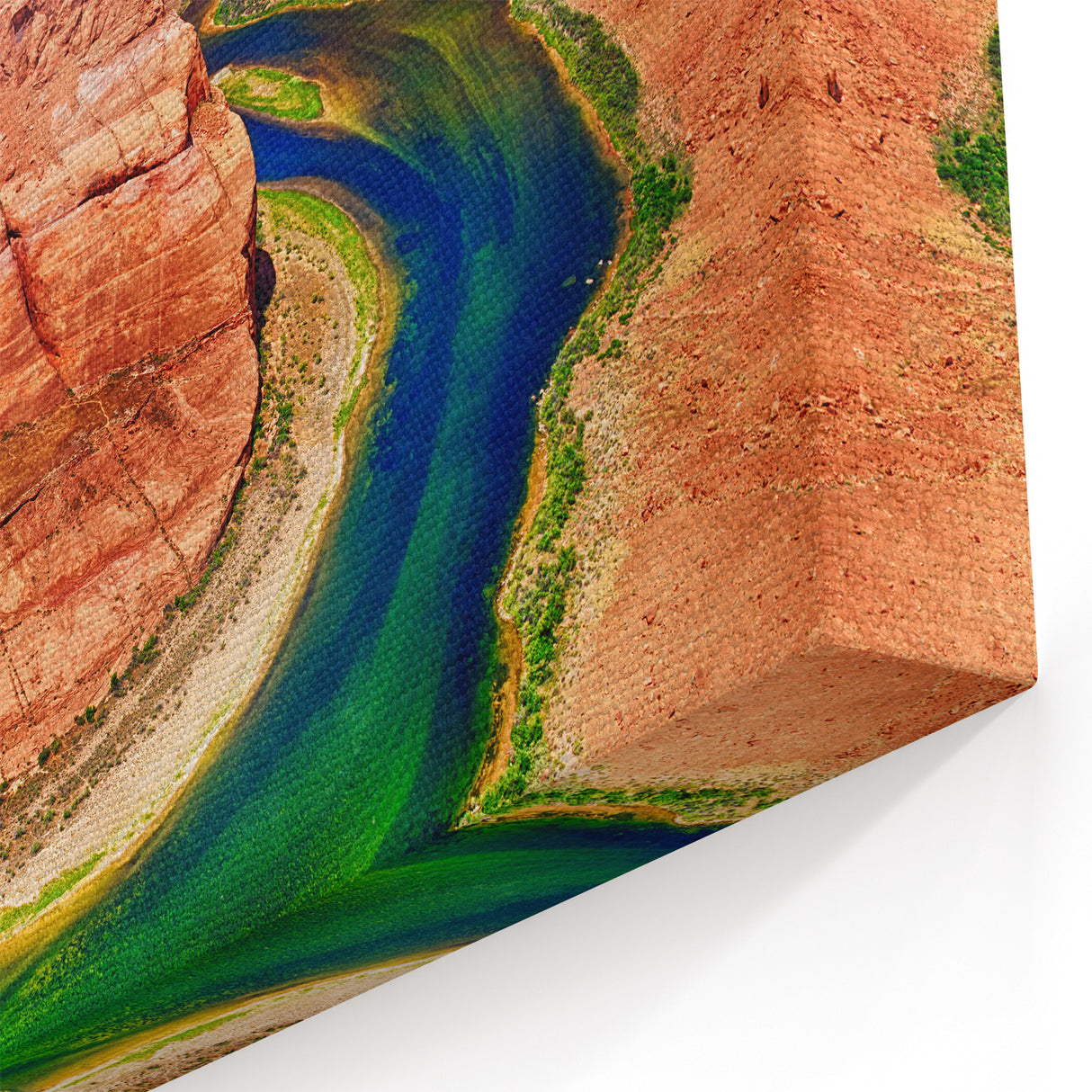 Arizona Landscape Painting - Horseshoe Bend Wall Art with Vibrant Colors