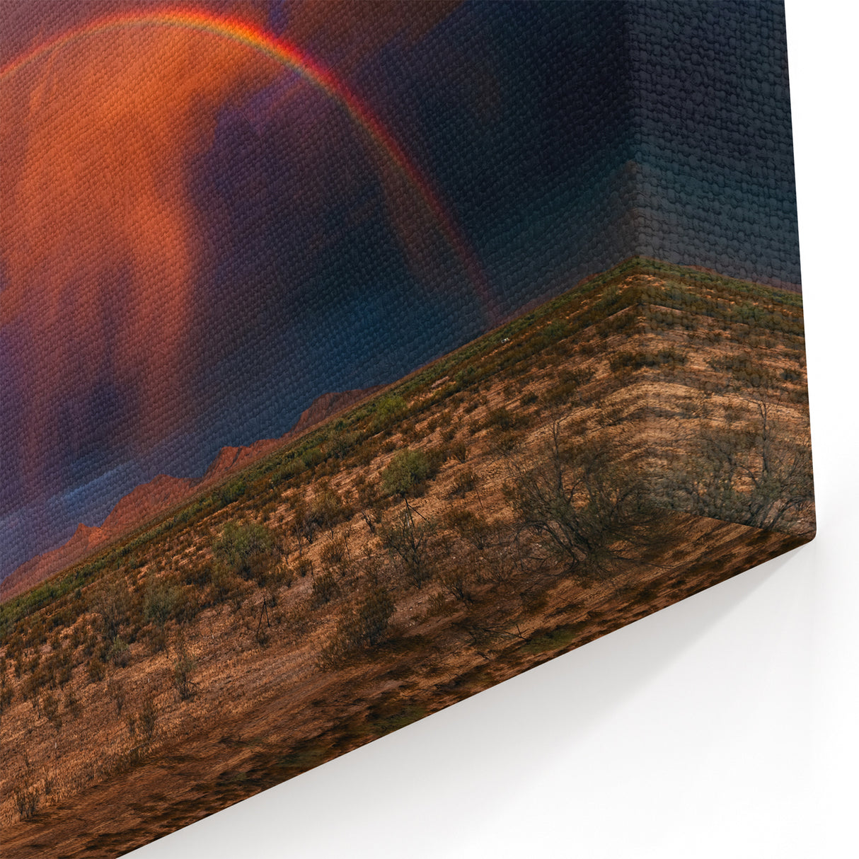 Sonoran Desert Wall Art - Rainbow Over Arizona Desert Landscape