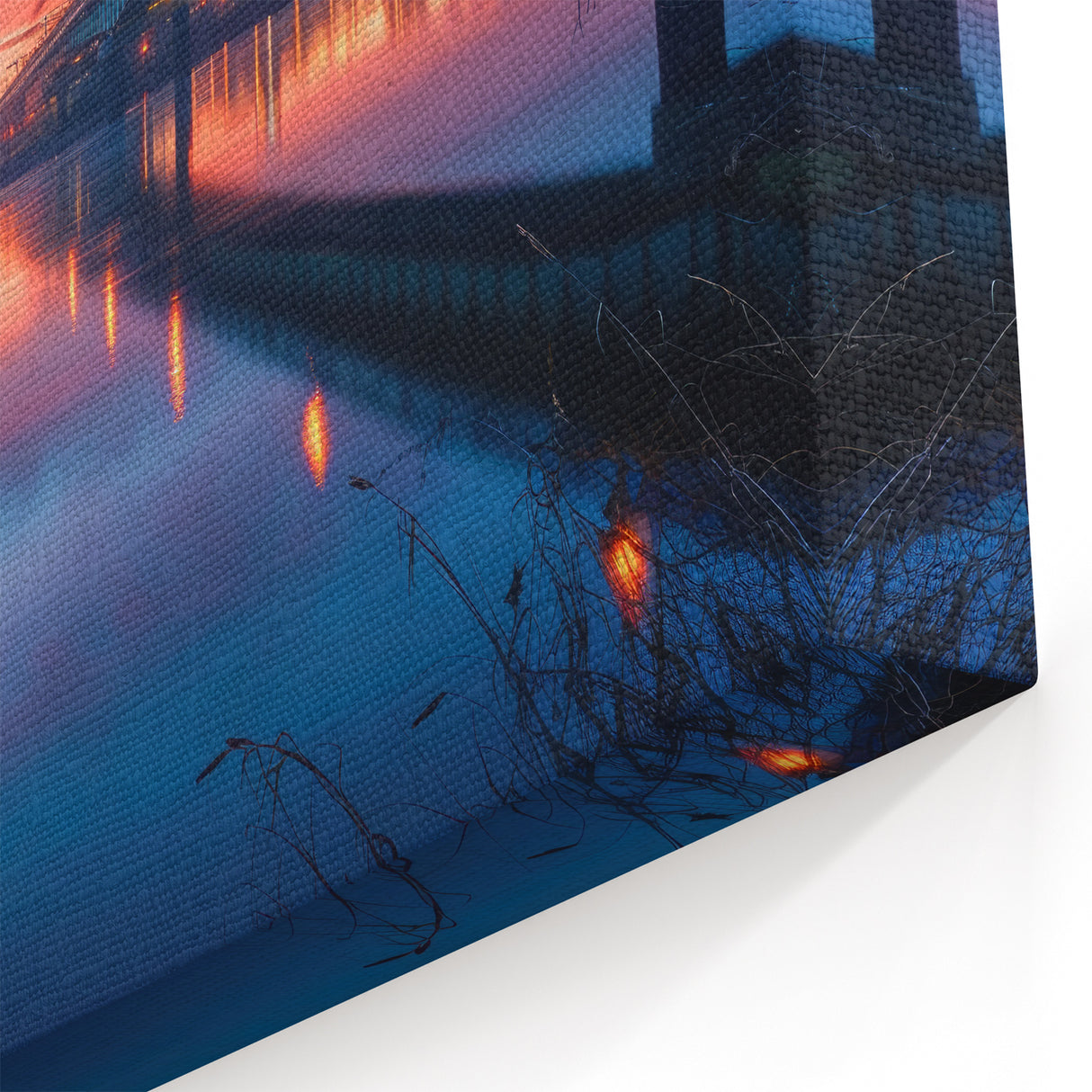Delaware Cityscape Prints - Sunset Over Bridge and Skyline Photography