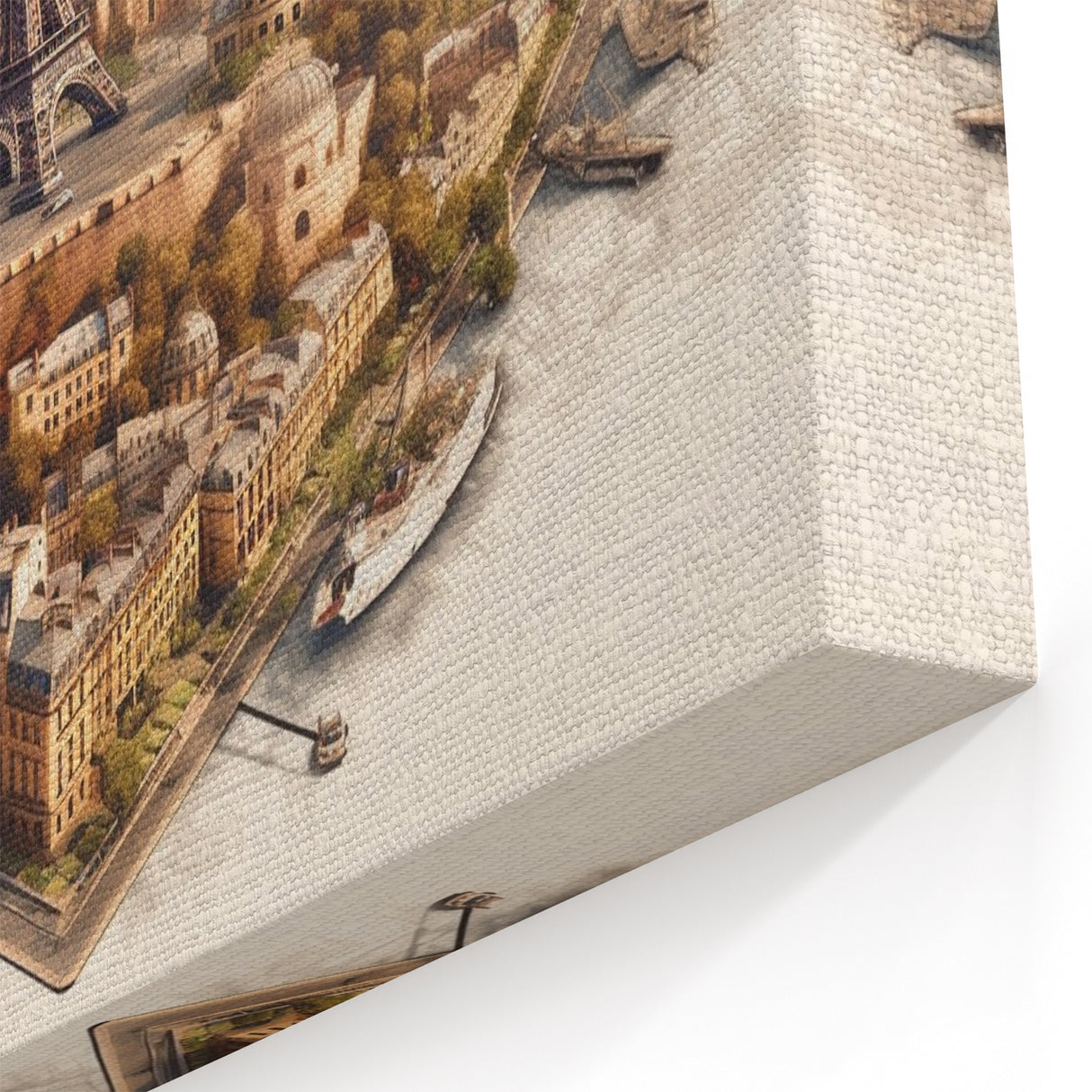 Paris Wall Art - Romantic Eiffel Tower Cityscape Canvas Print