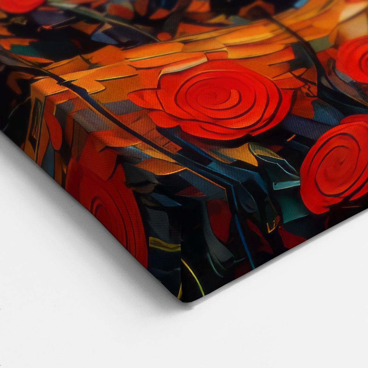 Paris Cityscape Art - Colorful Night Sky and Vibrant Flower Canvas Print