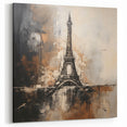 French Wall Decor - Abstract Eiffel Tower Paris Canvas Print