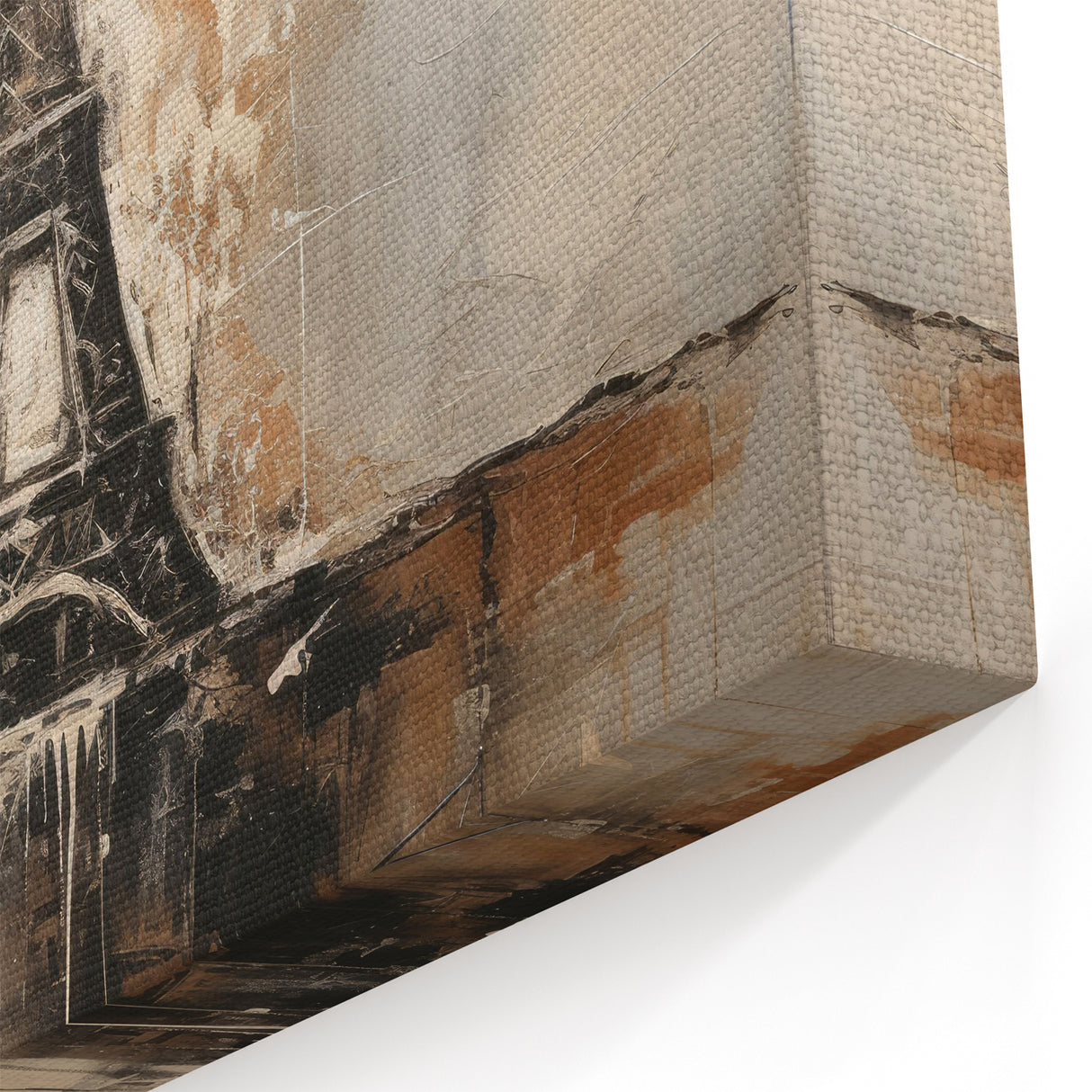 French Wall Decor - Abstract Eiffel Tower Paris Canvas Print