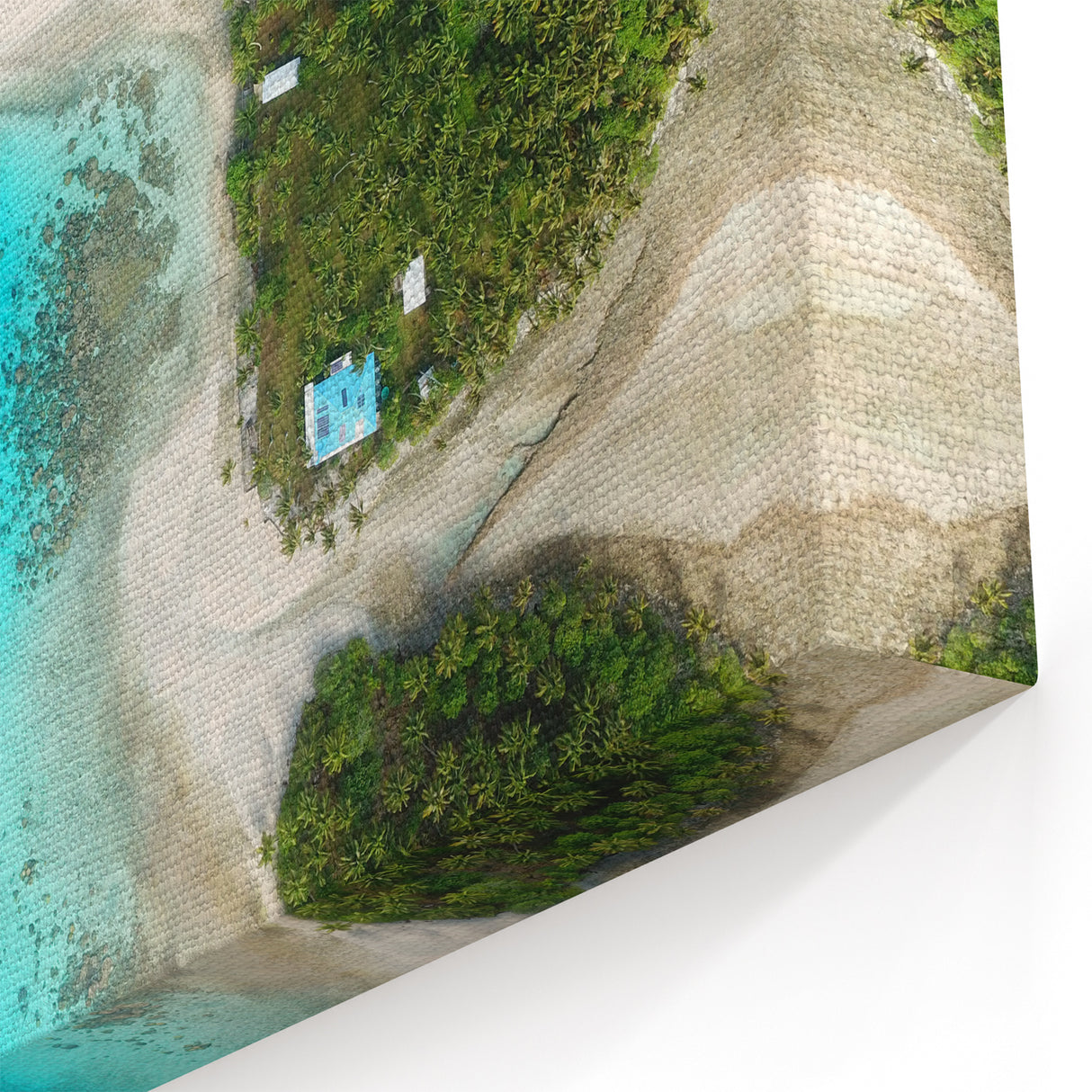 Micronesian Island Aerial View – Tropical Paradise Art