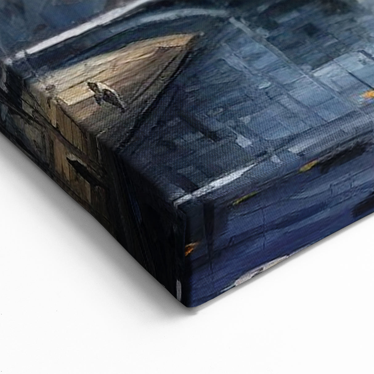 Paris Canvas Prints - Eiffel Tower at Night with Moonlit Sky Art