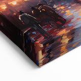 Paris Wall Art - Eiffel Tower Evening Scene with Glowing Lights Print