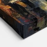 Romantic Paris Art - Eiffel Tower Evening Café Street Scene Canvas Print