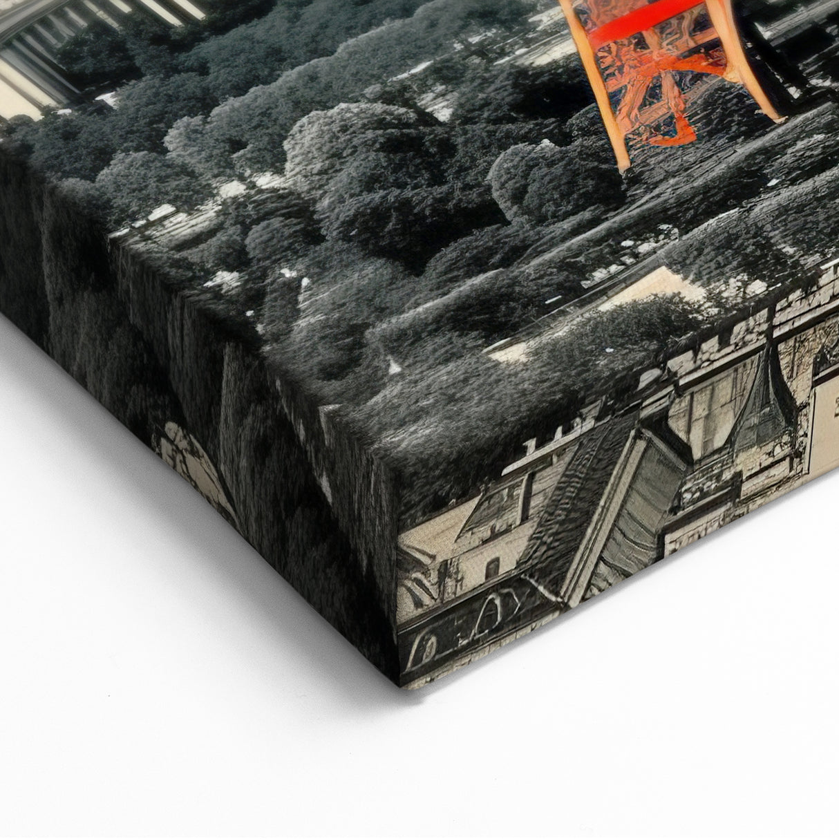 Paris Wall Art - Modern Eiffel Tower with Urban Abstract Canvas Print