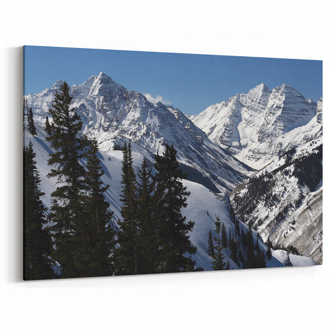 Aspen Colorado Wall Art - Scenic Mountain View with Snowy Peaks