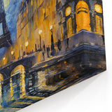 Romantic Paris Art - Eiffel Tower at Night with Moonlit Reflection Print