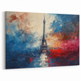Modern Paris Wall Art - Abstract Eiffel Tower with Bold Color Print