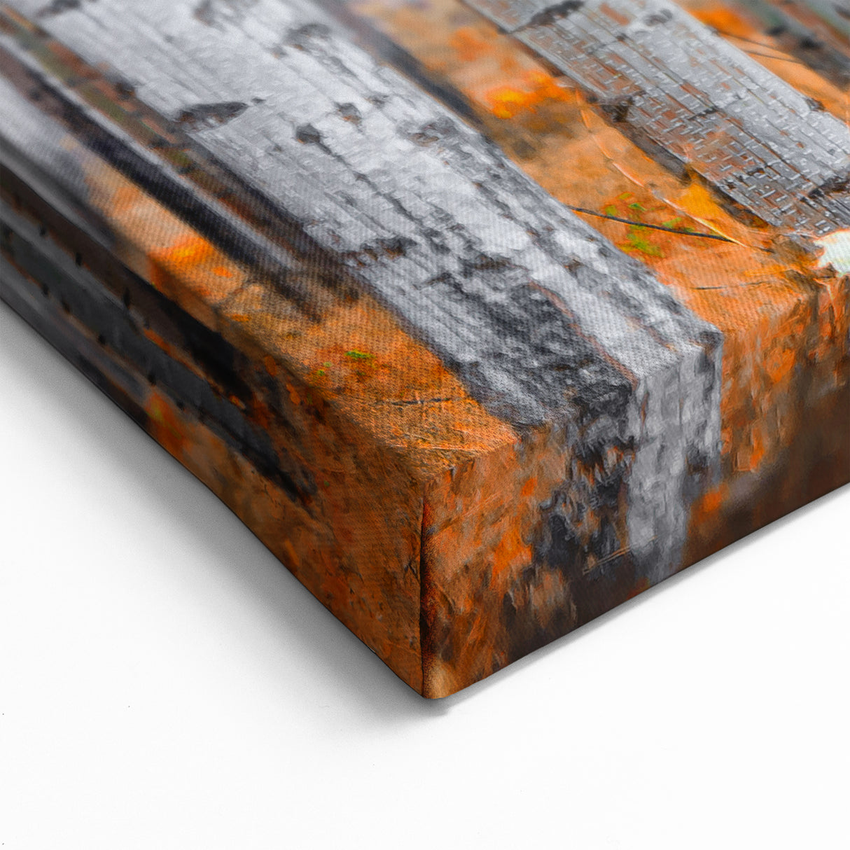 Aspen Canvas Art - Autumn Aspen Trees with Vibrant Orange Leaves