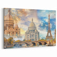 Paris Canvas Prints - Romantic Eiffel Tower and Sacré-Cœur Art