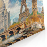Paris Canvas Prints - Romantic Eiffel Tower and Sacré-Cœur Art