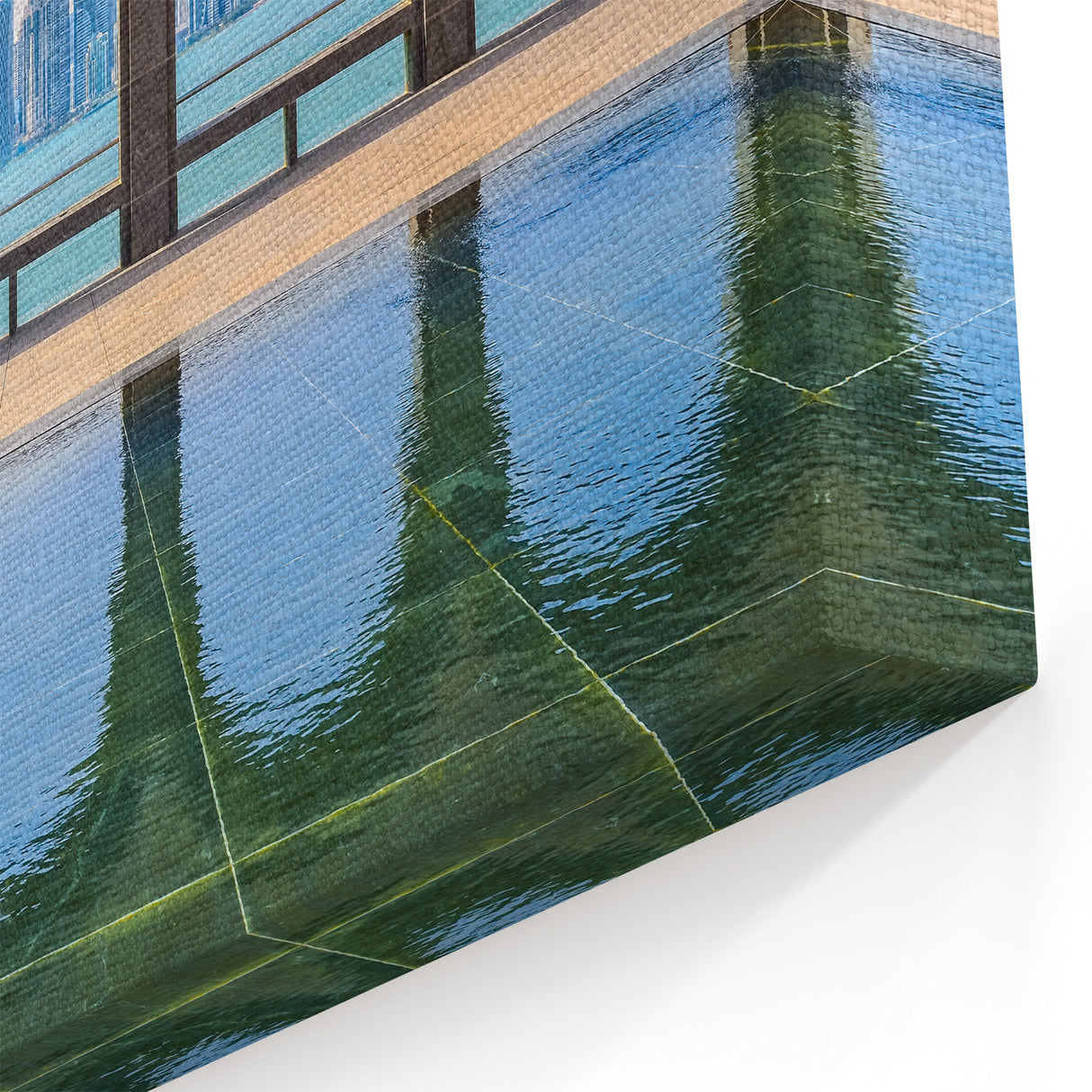 Middle Eastern Art - Doha Skyline Through Arches Canvas Print