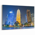 Doha Cityscape Prints - Modern Qatar Night Skyline Art