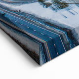 Aspen Scenic Prints - Snowy Mountain Town at Sunset with Winter Landscape