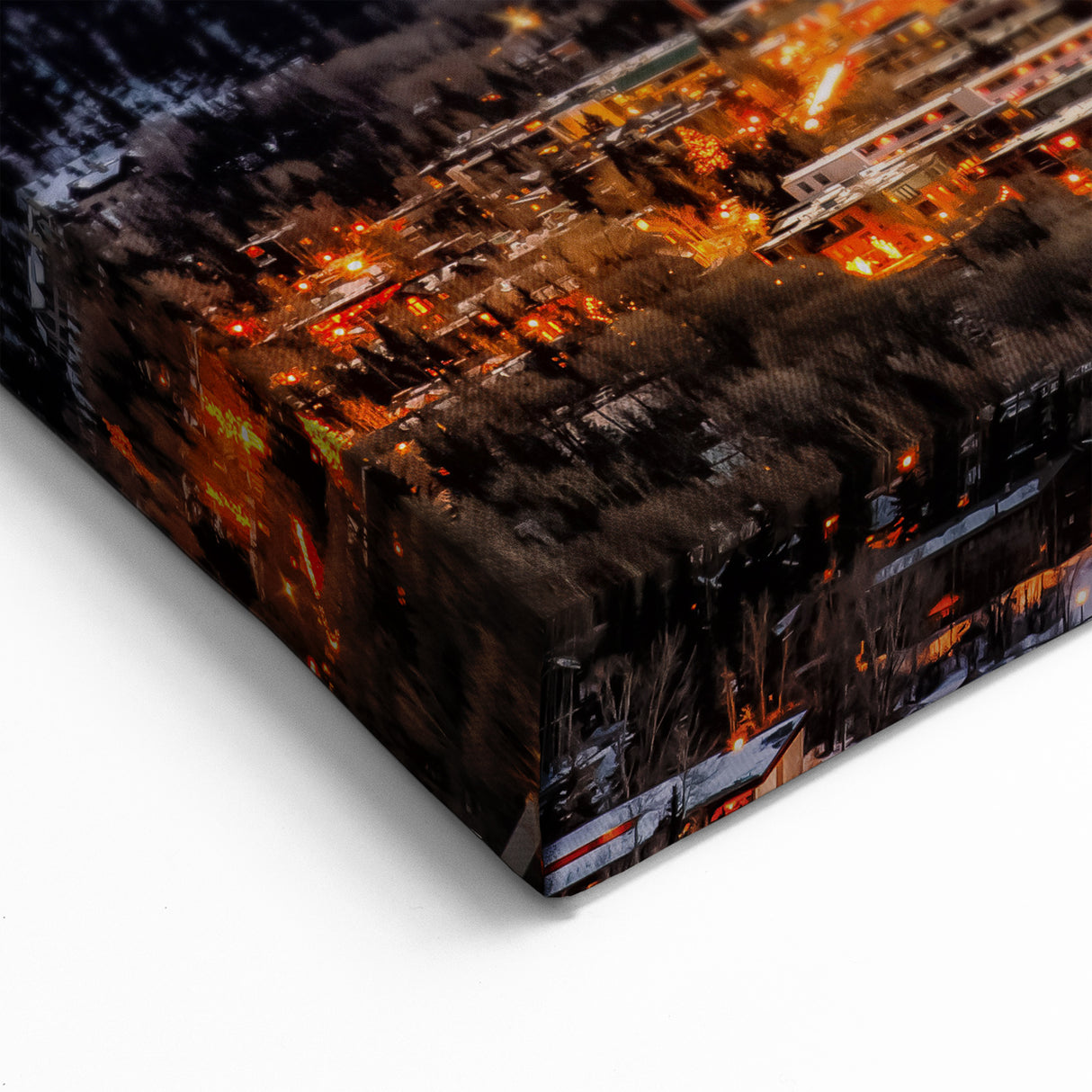 Aspen Colorado Wall Art - Starry Night Sky Over Snowy Mountains and City