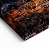 Aspen Colorado Wall Art - Starry Night Sky Over Snowy Mountains and City