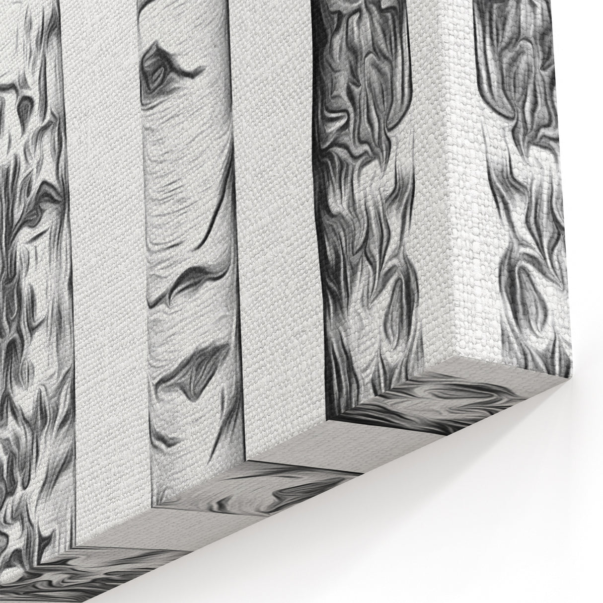 Contemporary Black and White Aspen Tree Design - Aspen Canvas Art