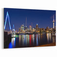 Auckland Harbor Canvas - Vibrant Nighttime Cityscape