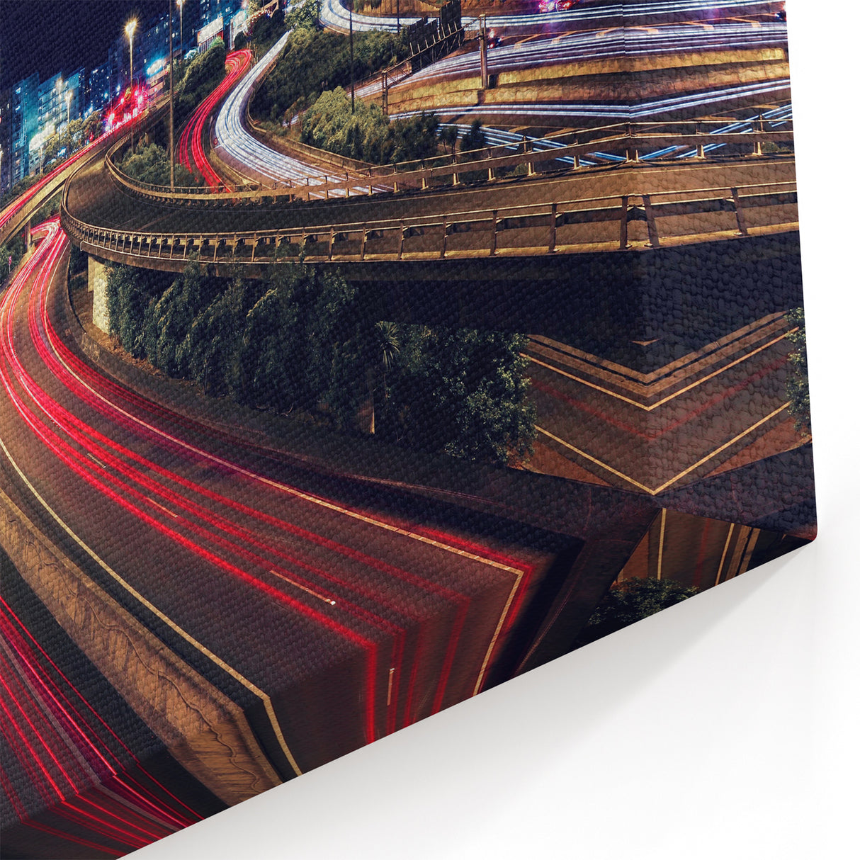 Auckland Highway Lights - Dynamic Cityscape Canvas