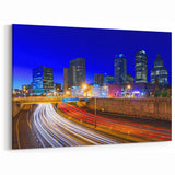 Connecticut Canvas Art - Hartford City Lights Photography