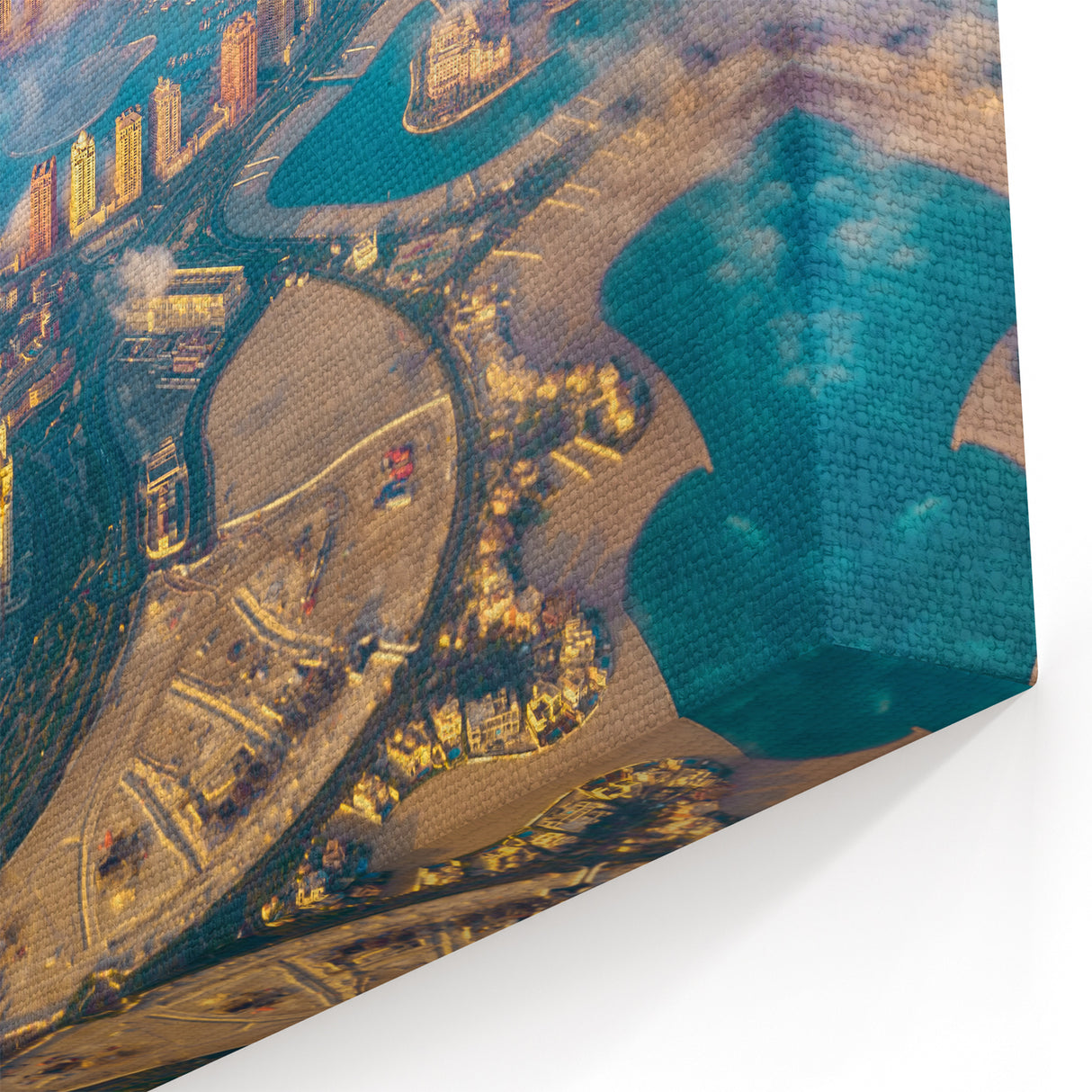 Doha Above the Clouds - Aerial Cityscape Canvas Print