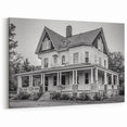 Vintage Black and White Historic House Photography - Connecticut Wall Art
