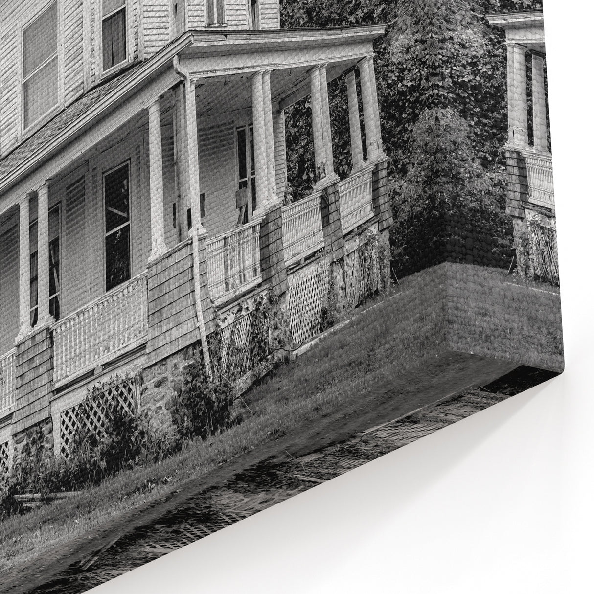 Vintage Black and White Historic House Photography - Connecticut Wall Art