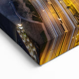 Doha Night Lights - Dynamic Urban Canvas Print