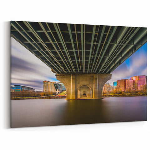 Connecticut Photography - Modern Urban Bridge Architecture Art Print