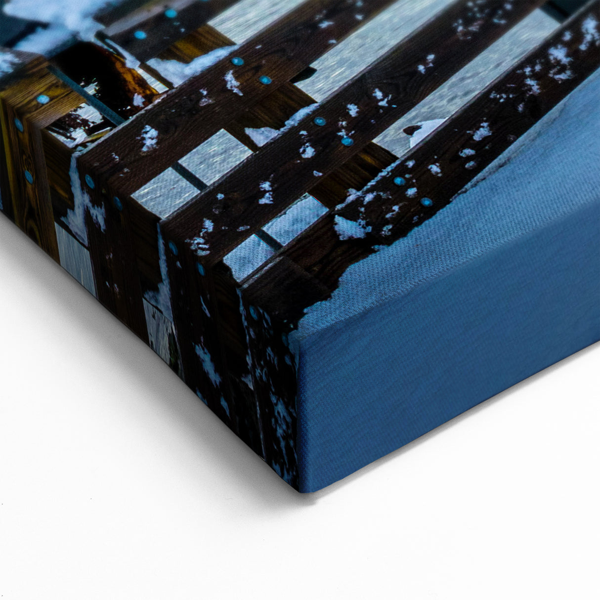 Snowy Waterfront with Bridge and Winter Sky Photography - Connecticut Scenery Prints