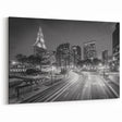 Connecticut Art Prints - Black and White Hartford Cityscape Night Photography