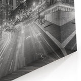 Connecticut Art Prints - Black and White Hartford Cityscape Night Photography