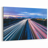 Connecticut Photography - Light Trails on Highway at Dusk Scenic Connecticut Art