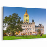 State Capitol Building Architectural Connecticut Art - Connecticut Wall Art