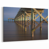 Connecticut Photography - Serene Pier Over Water Coastal Connecticut Canvas Art