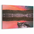 Snow-Covered Forest Reflections at Sunset Scenic Prints - Connecticut Wall Art