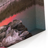 Snow-Covered Forest Reflections at Sunset Scenic Prints - Connecticut Wall Art