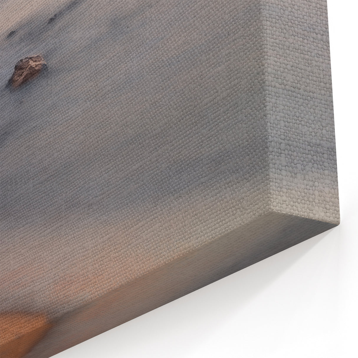 Delaware Coastal Art – Serene Sunset Over Rocky Shoreline Canvas Print