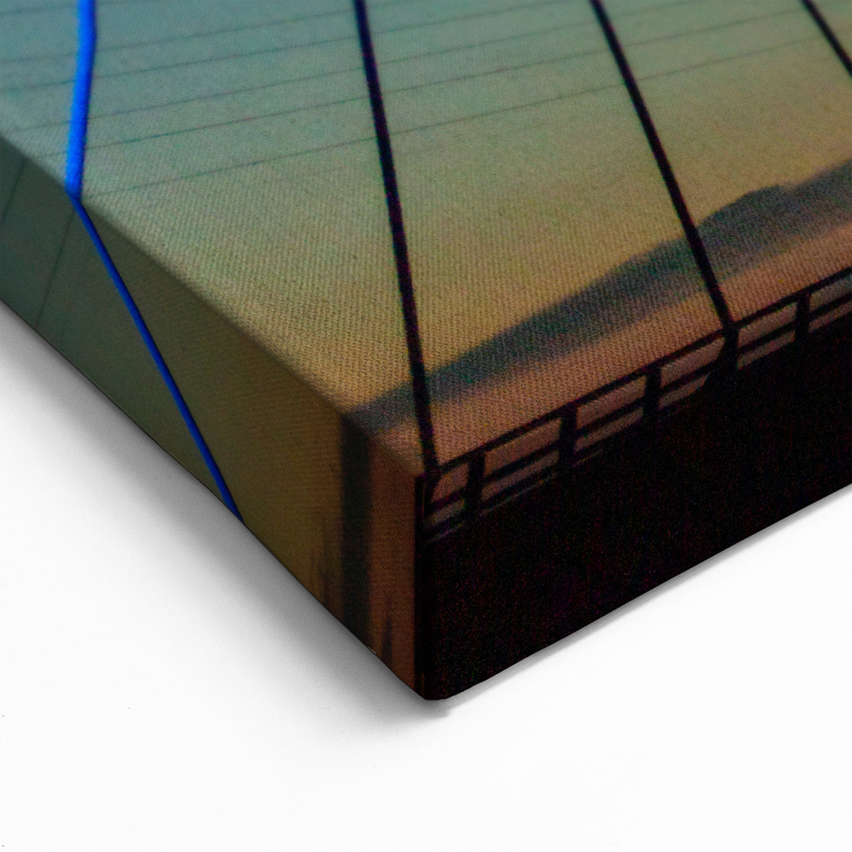 Delaware Landscape Canvas - Illuminated Bridge at Night Scenic Print