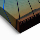 Delaware Landscape Canvas - Illuminated Bridge at Night Scenic Print