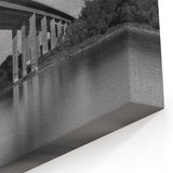 Delaware Black and White Art – Scenic Bridge Over River Photography Print