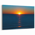 Delaware Coastal Art - Vibrant Ocean Sunset Photography on Canvas